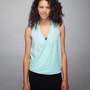 $58 Lulu Surplice Wrap Drape Tank